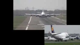 Lufthansa Boeing B747 [D-ABVE] Landing @ Hamburg Airport