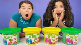 FIX THIS 5 POUND BUCKET OF STORE BOUGHT SLIME CHALLENGE!! SYX MOTO SURPRISE