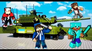 Tanks vs Minecraft! - Brick Rigs. Multiplayer Gameplay