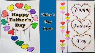 Father's Day White Paper Cards | Easy Fathers Day Card Idea Without Glue & Scissor|Father's Day Card