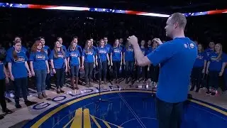 Davidson Chorale Sings the National Anthem at Oakland's Oracle Arena