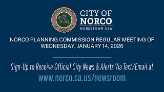 City of Norco - Planning Commission Meeting - January 14, 2026