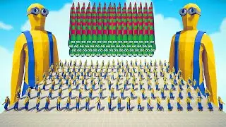 100x MINIONS + 2x GIANT MINIONS vs 5x EVERY GODS - Totally Accurate Battle Simulator TABS