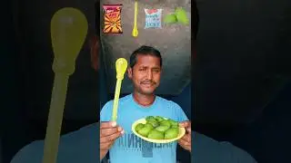 Emoji Asmr eating Green mango #shorts #youtubeshorts #viral