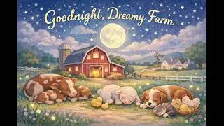Goodnight Dreamy Farm - Bed time story for children, let's learn English from the farm