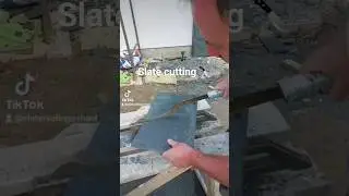Cutting the slate 🔪  #slate #roof #slating #construction