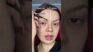 Natural VS Glam makeup #shorts