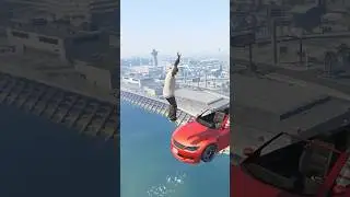 Franklin's SUPER Jump In GTA 5 #gta5 #gtav #gtaonline - DarkViperAU