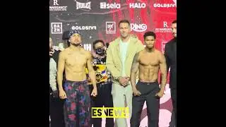 Crawford Nose To Nose vs Teofimo&rsquo;s Dad & Full Shakur Stevenson vs Teofimo lopez weigh in & faceoff