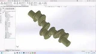 Solidworks Tutorial V6 Engine Crankshaft || How To Make V6 Car Engine in Solidworks