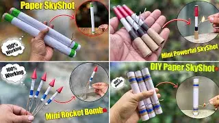 4 Easy Homemade दिवाली पटका | how to make sky shot at home | how to make diwali crackers at home |