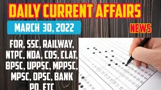 30 March 2022 Current Affairs in English & Hindi by GK Today | Current Affairs Daily MCQs -2022