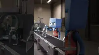 Square Factory Madness 🧊⚙️ #shorts #weird