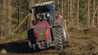 Das Wird Krass!!! Roter Claas Xerion 4000 kommt ans Limit auf 25% Steilhang Baumstümpfe mulchen 2021