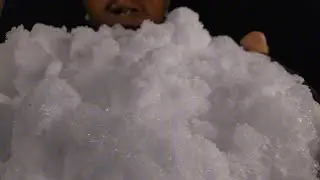 SLIGHTY CRUNCHY REFROZEN POWDER ICE WITH HIDDEN CRUNCH CRUNCHES #asmr #mukbang