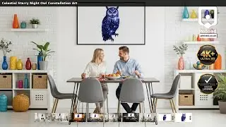 Celestial Starry Night Owl Constellation Art