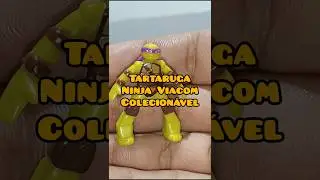 Boneco Donatello Tartarugas Ninjas de 04cm Viacom Colecion&aacute;vel #antiguidade #brinquedos #vintage