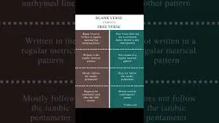 blank verse and free verse