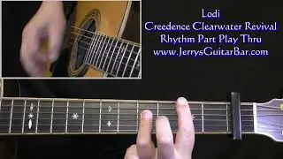 Creedence Clearwater Revival Lodi Rhythm Guitar Play Thru