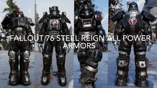 Fallout 76 | Steel Reign Paint All Power Armor Types | Showcase