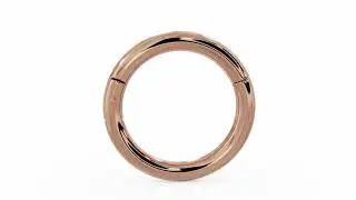 Plain Hoop Clicker Ring in 14k Gold & Platinum