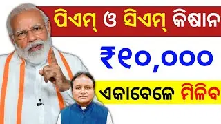 ଚାଷୀଙ୍କ ପାଇଁ ଖୁସି ଖବର 🎁 ୧୦,୦୦୦ ମିଳିବ ✅ pm kisan vs cm kisan yojana | narendra modi vs mohan majhi 