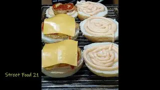 Chicken Cheese Bites Burger Recipe Full Process || How To Make Burger || Best Burger Recipes