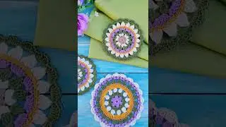 mandala Crochet Deco 🌸🧶#mandala #mandalaart #mandalacrochet