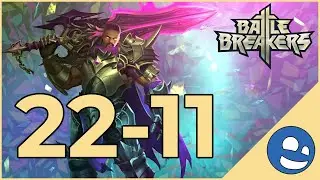 22-11 DEFEATED!  Final boss down!  Battle Breakers