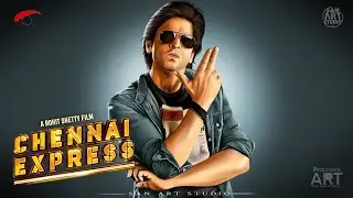 CHENNAI EXPRESS, Shahrukh Khan, Deepika Padukone, Nikitin Dheer, Sathyaraj, Digital Drawing