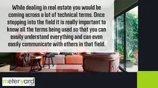 Real Rstate Jargons you  must know as a Seller or a Buyer | meteryard.com