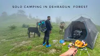 UTTARAKHAND  SOLO CAMPING AND COOKING | CAMPING IN UTTARAKHAND FOREST |  🏕