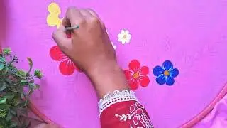 Handpainted suit design full 🥀👩&zwj;🎨🖌video#handpainted #trendings #viralvideo #longvideo #instareels 🥀❤
