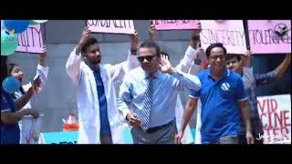 Tanweer Hasan, PhD, Vice Chancellor, IUB at the program with students (Pharmacy Flashmob)
