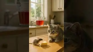 Will the mouse trigger the jelly trap?  #cat #funniestvideo #cute