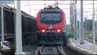 E464 003 Leonardo Express in coda ad un regionale!