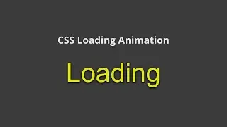 CSS Loading Animation #CSS #loading #animation