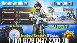 Bgmi 4.2 Update Sensitivity 🔴 | New Zero Recoil Sensitivity Settings Code ✅ | 4 Finger Control code
