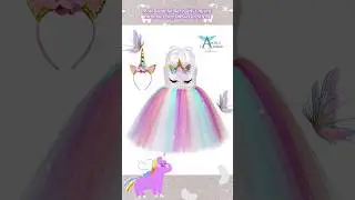Most Beautiful Baby Girls Unicorn Fairy Princess Birthday Partywear Dresses Gowns on SHEIN 🦄 🧚&zwj;♀️💕