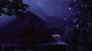 Goodbye Insomnia in a Foggy Forest Shelter as Very Heavy Rain Hit the Tin Roof🌧️🏠