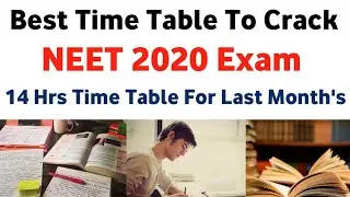 Best Time Table To Crack NEET 2020 With 600+ Mark's | Studypedia