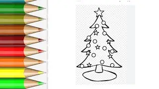 Christmas drawing easy and beautiful for kids and toddlers. 