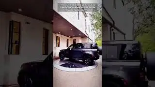 The rotating turntable is for cars in tight spaces.