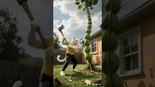 Little Kitten&rsquo;s Magical Bean Adventure | Wordless Fantasy Animation #funny #shorts #cute #cat #short