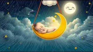 🌙 Soft Thunderless Rain 🌧️💤   Baby Lullaby for Gentle Sleep Moments