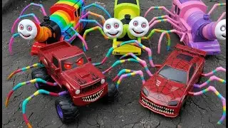 Upgrade RC LIGHTNING MCQUEEN EATER Monster Percy Spider, Monster Mcqueen Monster Truck Police Car