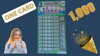 ONE Card - One DRAMATIC Video!!! Scratch Cards From The UK National Lottery.