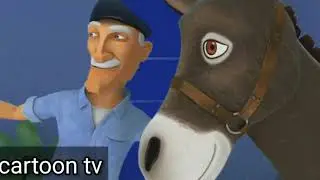 cartoon animation donkey video for kids and children.