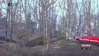Power Lines Down Due to Montvale Brush Fires