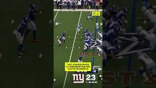 Theo Johnson makes 14-yard reception for Giants vs Cowboys 🤝🇨🇦